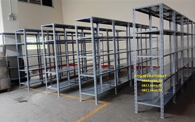  Lắp đặt kệ sắt V lỗ cho CTy Điện Quang tại TPHCM 