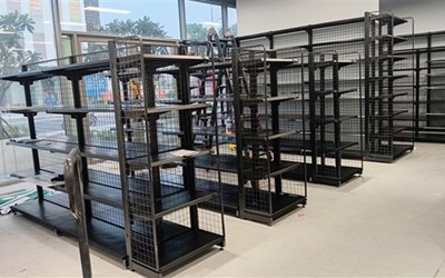 Lắp đặt kệ hàng hóa tại siêu thị King Mart