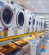 Kệ trưng bày máy giặt cho siêu thị