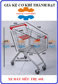 Xe đẩy siêu thị 60 L