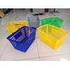 Giỏ xách tay siêu thị màu vàng quai inox 