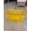 Giỏ xách tay siêu thị màu vàng quai inox 