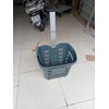Giỏ kéo siêu thị tay rút màu xám