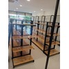Sản phẩm kệ gỗ siêu thị lưng lưới Thành Đạt