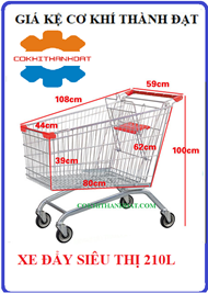 Xe đẩy siêu thị 210 L
