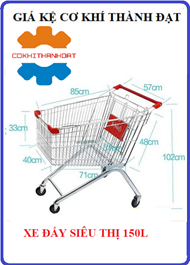 Xe đẩy siêu thị 150 L