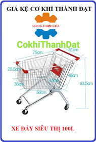 Xe đẩy siêu thị 100 L