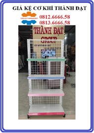 Kệ siêu thị lưng lưới đơn 0,7m × 1,5m
