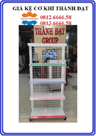 Kệ siêu thị lưng lưới đơn 0,7m × 1,8m